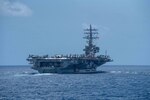Official U.S. Navy file photo of the Nimitz-class aircraft carrier USS Ronald Reagan (CVN 76)