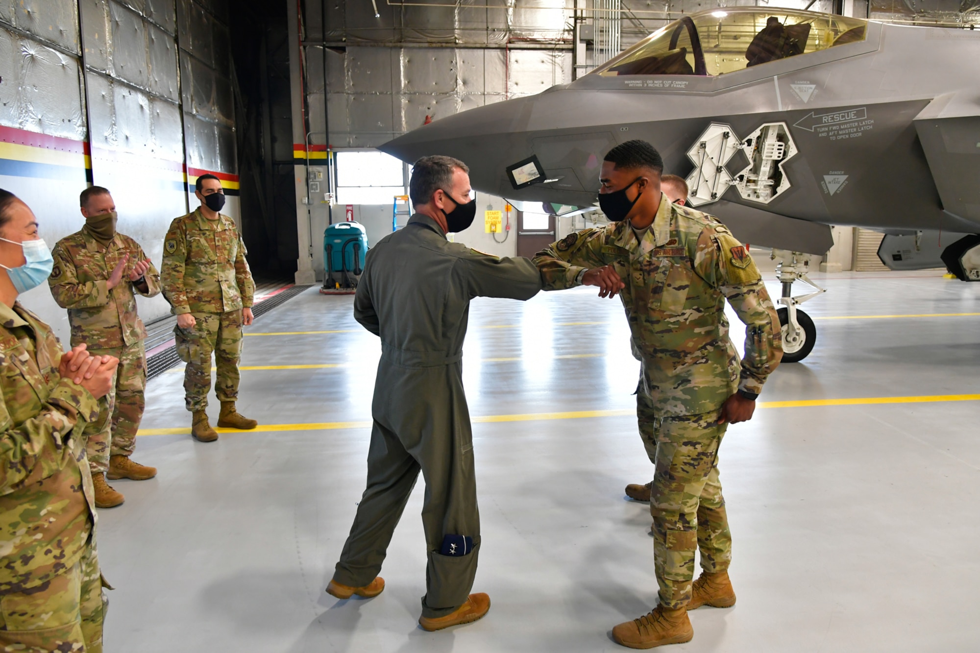 A photo of Maj. Gen. Chad Franks visit to Hill Air Force Base.