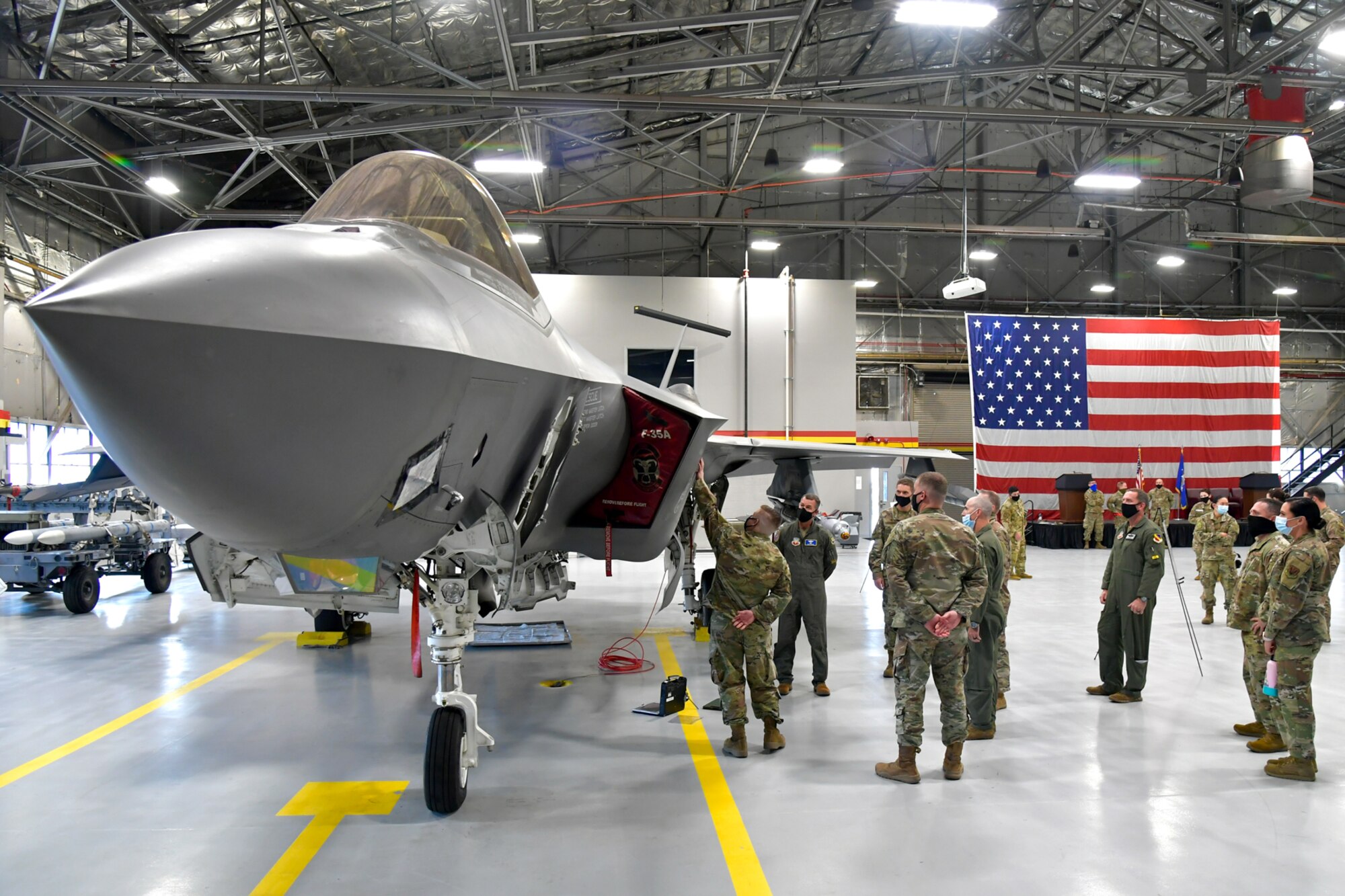 A photo of Maj. Gen. Chad Franks visit to Hill Air Force Base.