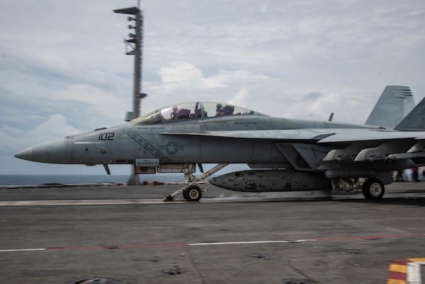 USS Ronald Reagan flight operations in the Indian Ocean.