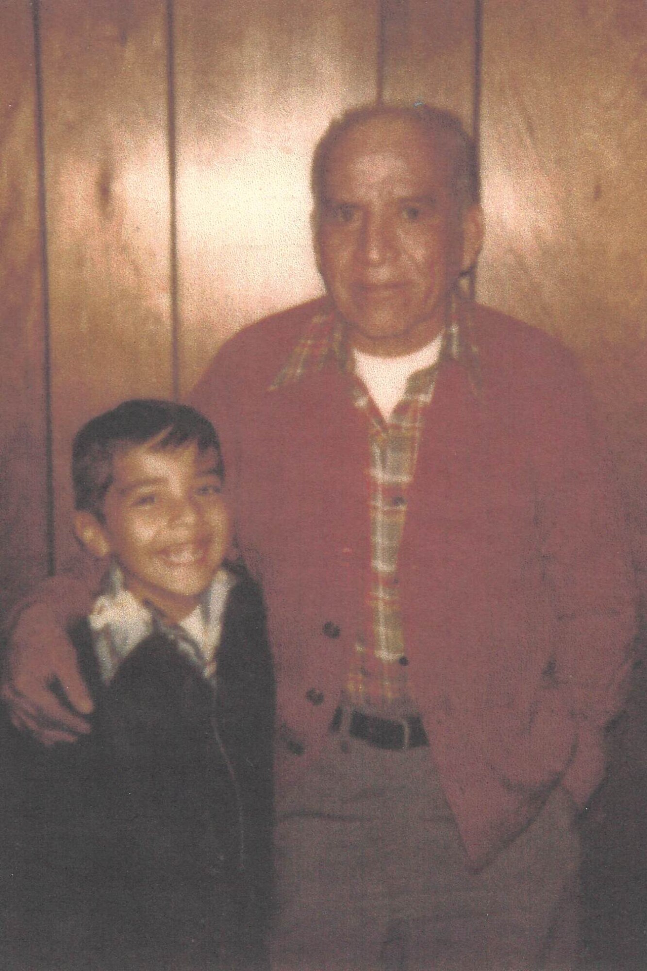 Chief Master Sgt. Joe S. Gonzalez, Jr. with his father, Joe S. Gonzalez, who was born in Mexico on or about Aug. 12, 1912, in a small village near Puruándiro, Michoacán, Mexico, southwest of Mexico City. “In 1930, he migrated to the United States,” said Gonzalez, Jr. “He was a veteran and remembered the attack on Pearl Harbor. That attack impacted him so much that he told me he wanted to be part of something bigger than himself. Ironically, following that, he was drafted into the U.S. Army in 1944.” (Courtesy Photo)