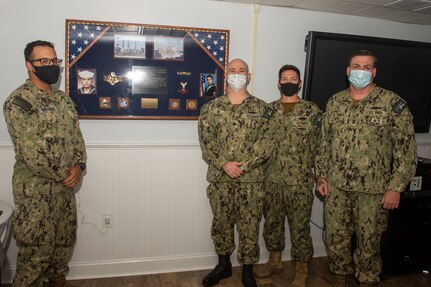 USS Constitution rededicated its Enlisted Dining Facility on Oct. 12, 2020 in honor of former crew member Mess Management Specialist 3rd Class Ronchester Santiago who gave the ultimate sacrifice during the terrorist attack on the guided-missile destroyer USS Cole (DDG  67).