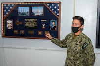 USS Constitution rededicated its Enlisted Dining Facility on Oct. 12, 2020 in honor of former crew member Mess Management Specialist 3rd Class Ronchester Santiago who gave the ultimate sacrifice during the terrorist attack on the guided-missile destroyer USS Cole (DDG  67).