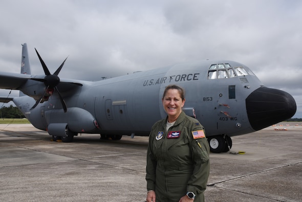 Col. Leslie Hadley is the vice commander of the 403rd Wing. She knows leadership is an important part of her job and views herself as a servant leader for the Reserve Citizen Airmen of the 403rd Wing. (U.S. Air Force photo by Jessica L. Kendziorek)