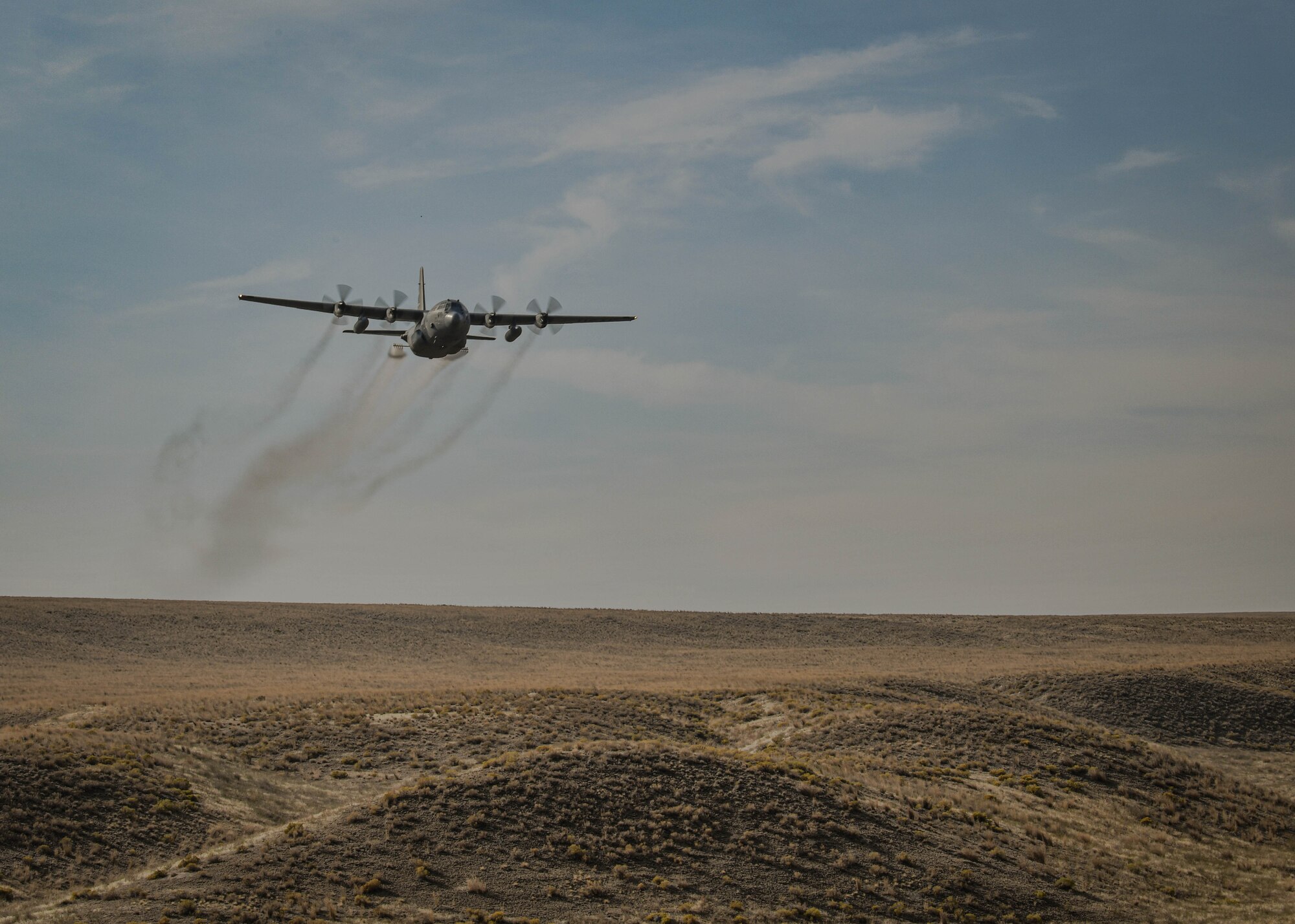 Reserve Citizen Airmen from Youngstown Air Reserve Station, Ohio, traveled to Mountain Home AFB to conduct aerial spray operations to combat the growth of cheatgrass, an invasive winter annual.