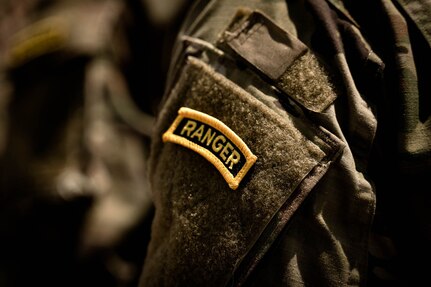 Ranger candidates receive the Ranger Tab during a graduation  ceremony from the U.S. Army Ranger Course Aug. 27, 2020, at Fort Benning, Georgia.