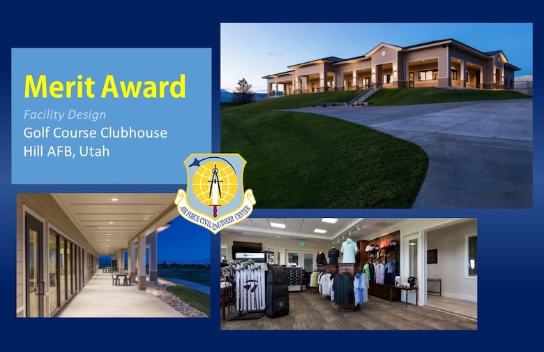 2020 Design Merit Award in the facility design category is the Golf Course Clubhouse at Hill AFB, Utah. (U.S. Air Force graphic)