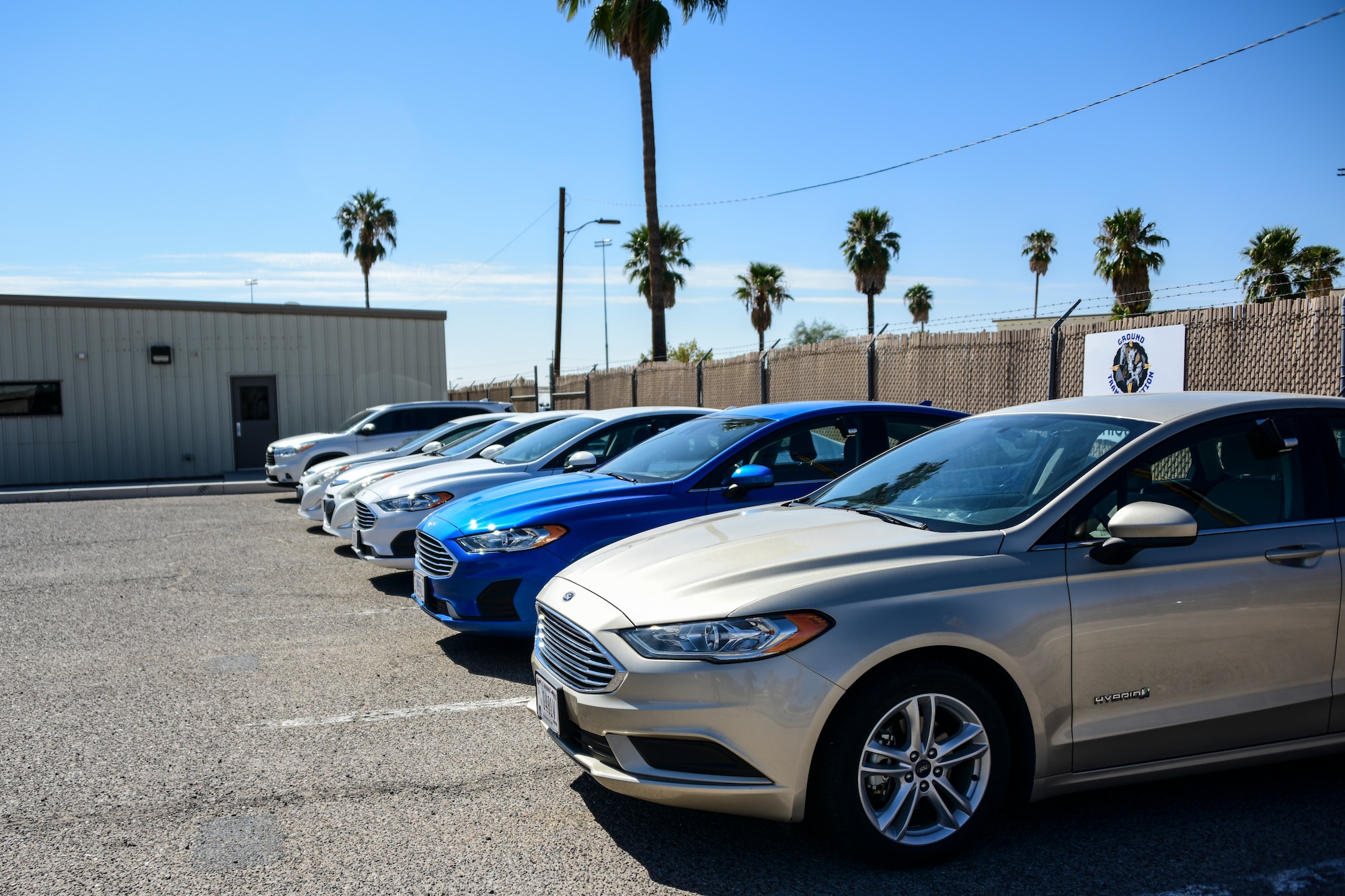 A photo of parked cars