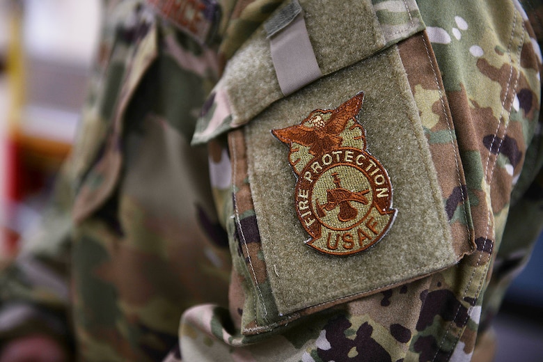 A fire protection patch is displayed Oct. 13, 2020, at Malmstrom Air Force Base, Mont.