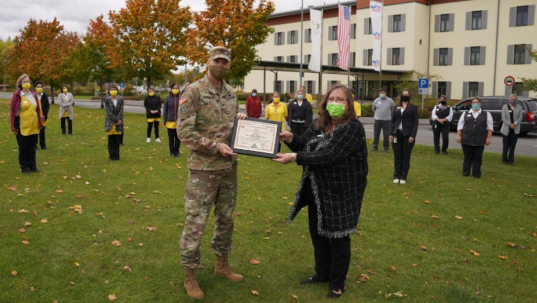Tower Barracks Army Lodging team receives excellence award