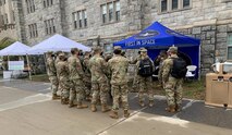 Capt. Holly Cross, commander Detachment 1, 4th Space Company; and Capt. Michael D Masty, Army liaison and deputy dean of the National Security and Space Institute’s Space Warfare College, speak with cadets at the U.S. Military Academy at West Point, New York, about the Assured Functional Area Transfer, or AFAT, pilot program. AFAT offers USMA and Reserve Officer Training Corps cadets with space-oriented science, technology, engineering and mathematics degrees the opportunity to “branch detail” into the Functional Area 40 Space Operations Officer military occupational specialty after serve four years in their basic branch. (U.S. Army photo)