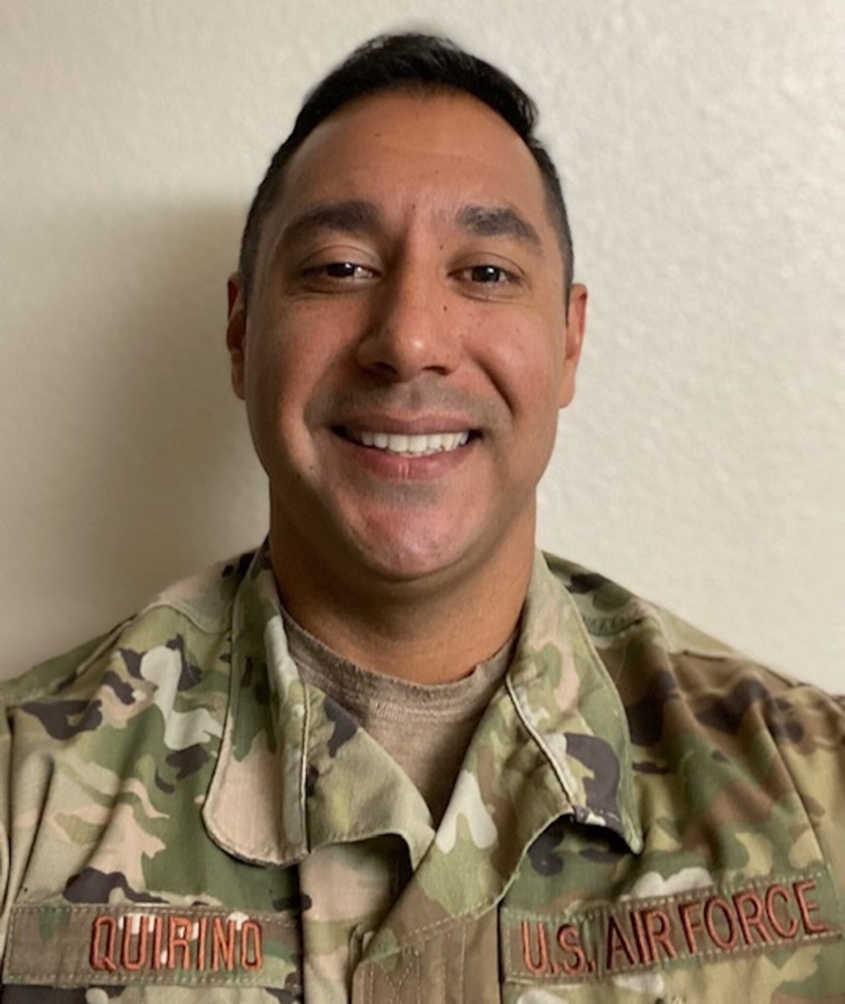 Master Sgt. Manuel Quirino, 352nd Cyberspace Operations Squadron intelligence analyst, recently acted quickly to provide life-saving CPR to an 89-year-old man while running an errand at a local pet store. Quirino credits his CPR training and on-the-job experience as an intelligence analyst for his ability to think critically in a stressful situation. (Courtesy photo)