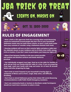 JBA Trick or Treat Lights On, Masks On, Oct. 31, 2020 Rules of Engagement