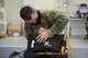 U.S. Air Force Staff Sgt. Ross Dugger, a 354th Operations Support Squadron Aircrew Flight Equipment craftsman, zips up the new arctic survival seat kit for the F-35A Lighting II on Eielson Air Force Base, Alaska, Sept. 25, 2020.