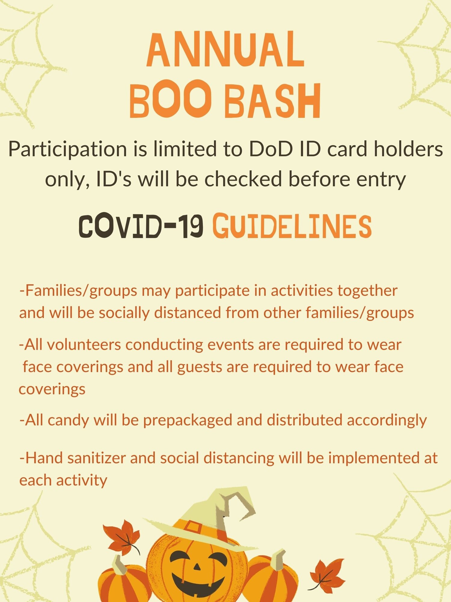 Annual Boo Bash.