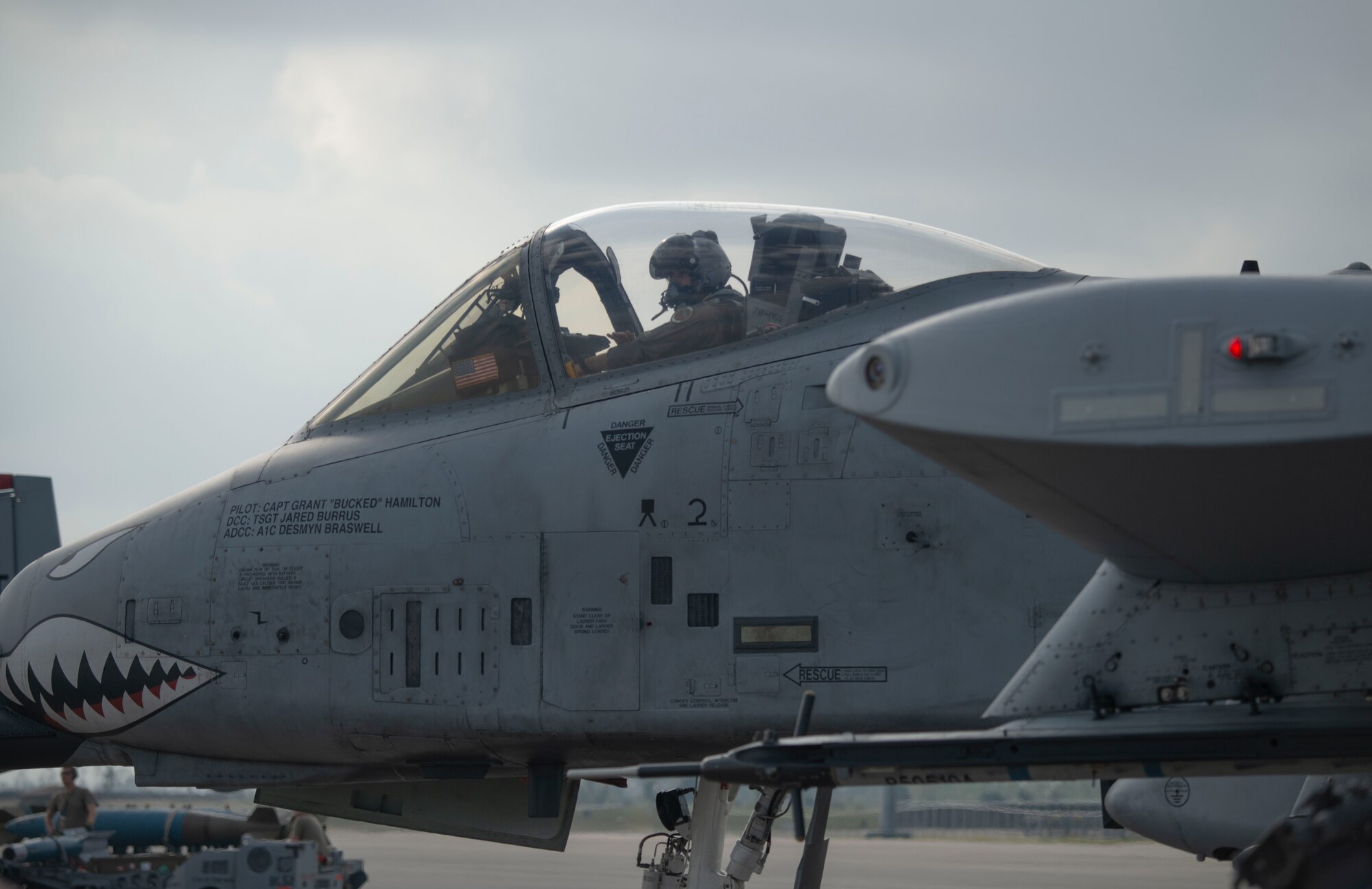 closeup of pilot in A-10