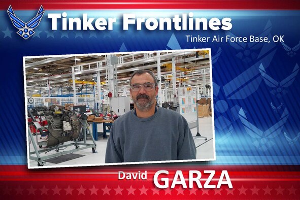 Graphic that shows photo of man in an engine shop