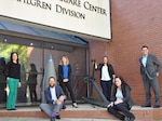 IMAGE: DAHLGREN, Va. (Sept. 21, 2020) – Naval Surface Warfare Center Dahlgren Division (NSWCDD) Hispanic leaders – including those pictured in front of NSWCDD headquarters during 2020 National Hispanic Heritage Month – are developing and delivering new and emerging technologies to the Fleet in spite of current challenges, because they know it bolsters the effectiveness, morale, and readiness of warfighters to fight, win and return safely. Left to right are Camille Ward, Moises Iglesias-Colon, Lory Santiago-Mendez, Jessica Delgado, Leyla Hernandez and Dr. Luis Rodriguez. Not pictured are John Colon, Felix Lopez and Javier Villanueva. (U.S. Navy photo/Released)