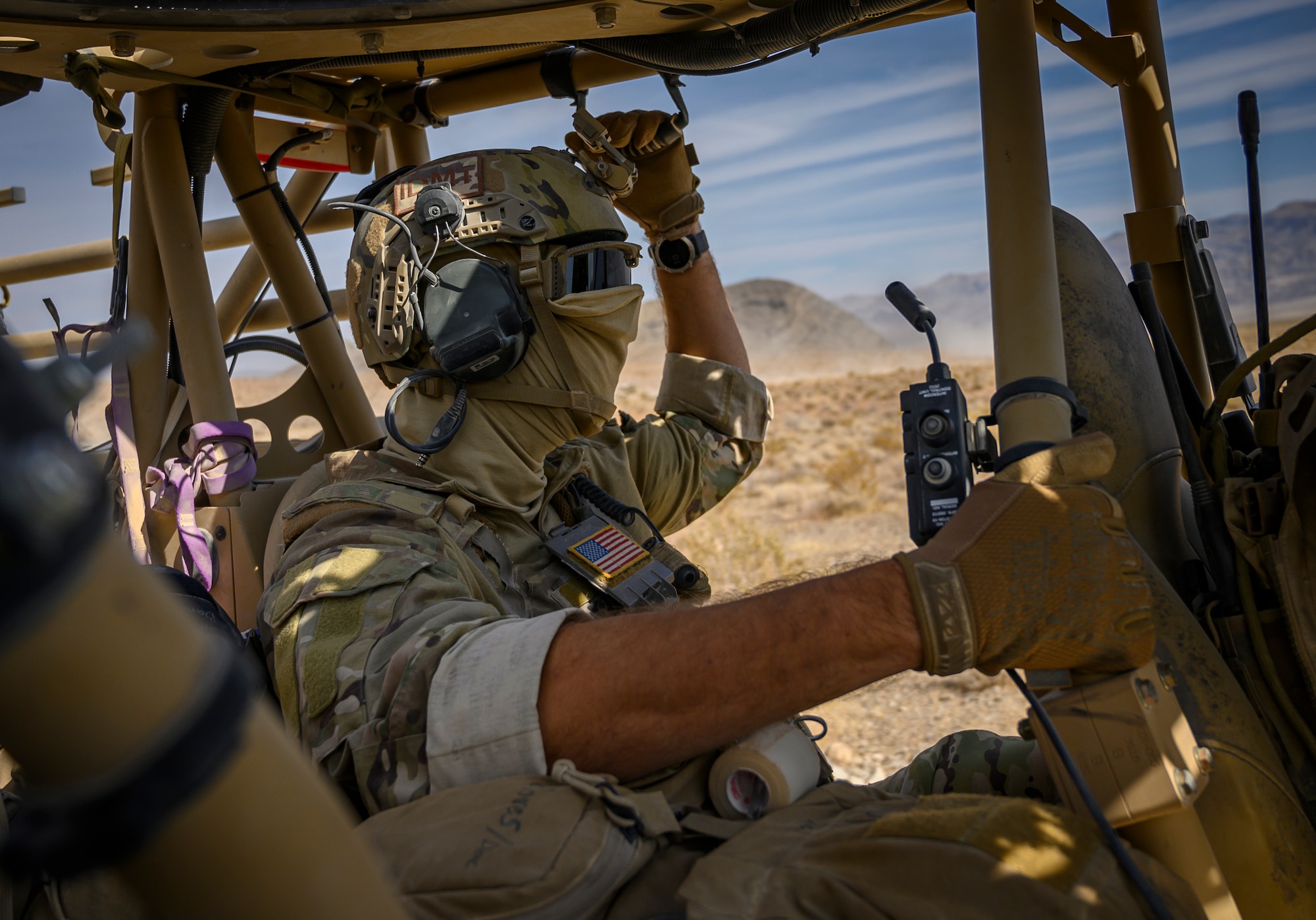 JTAC rides in vehicle.