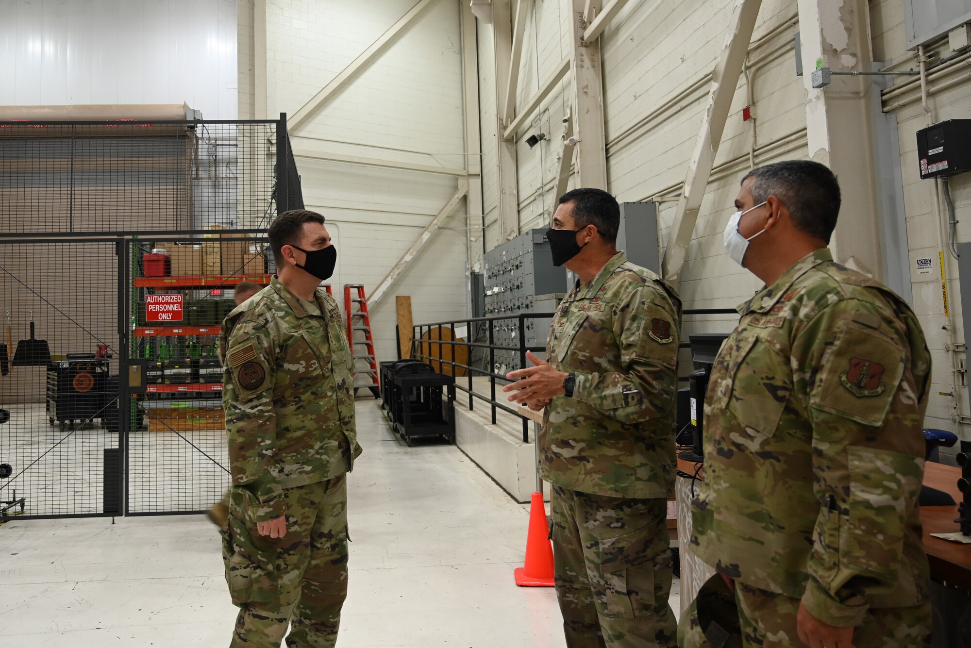 U.S. Air Force Lt. Gen. Michael A. Loh, Director of the Air National Guard speaks with members of the 161st Air Refueling Wing at Goldwater Air National Guard Base in Phoenix, Oct. 16, 2020. Loh visited the wing to meet with Airmen and getting familiarized with the wing’s mission contributions.
