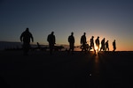 Aircraft maintenance technicians, assigned to the 180th Fighter Wing, Ohio Air National Guard, walk the flightline looking for debris that could damage an aircraft engine at Patrick Air Force Base, Florida, before the day’s training sorties Jan. 29, 2019. The Patrick AFB deployment allowed the 180FW Airmen to train in realistic environments to ensure the highest levels of proficiency and readiness for worldwide deployment.