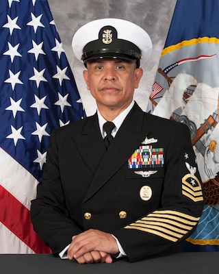 Official biography photo of Command Master Chief Francisco Diego, command master chief, USS John S. McCain (DDG 56).