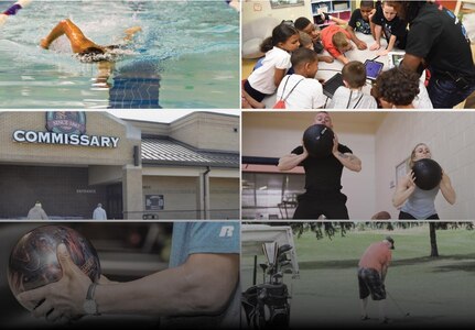 Images of facilities and services from FSS and MWR at JBLE