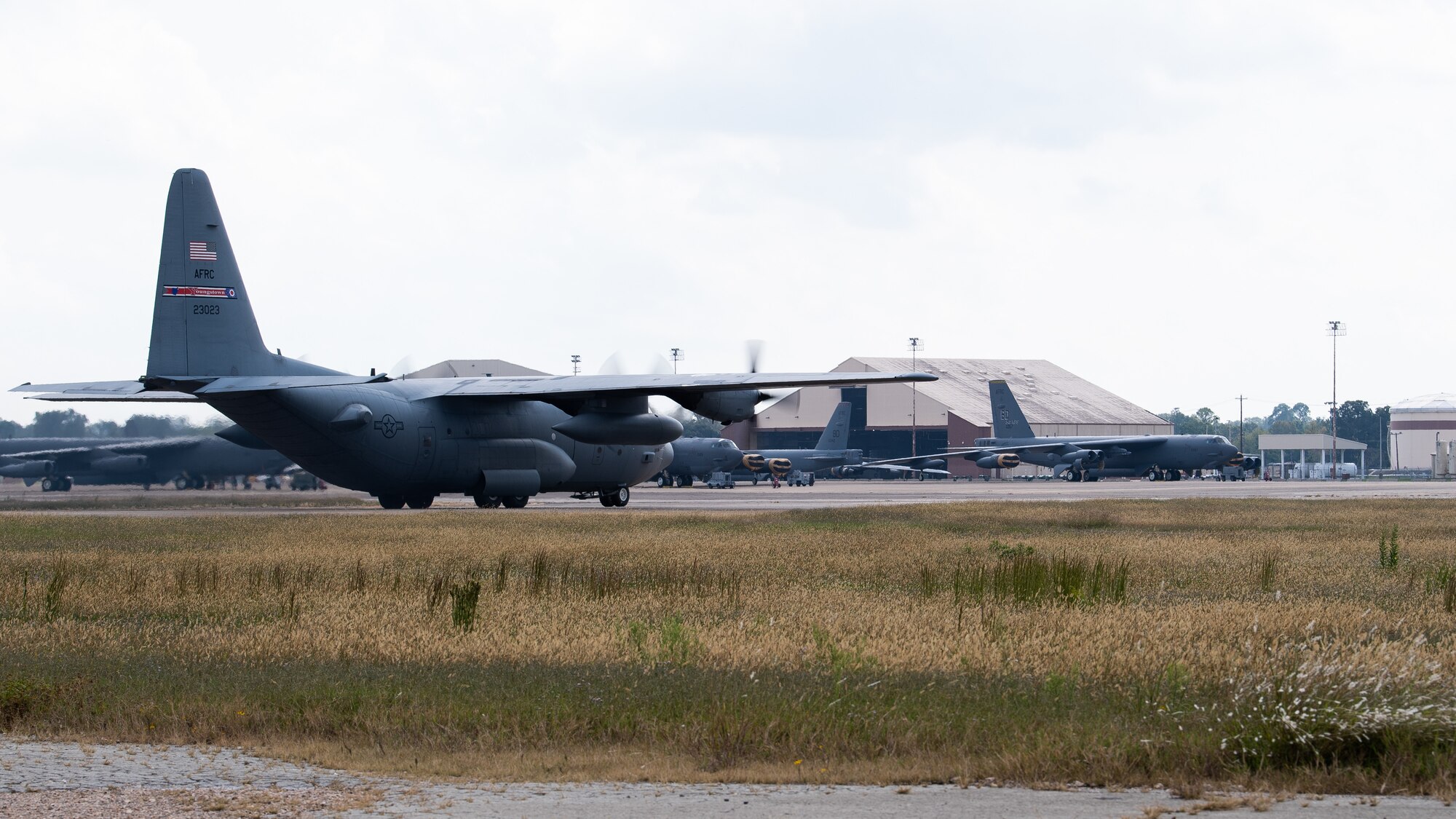 C-130s travel to Barksdale for aerial spray pest insect control efforts