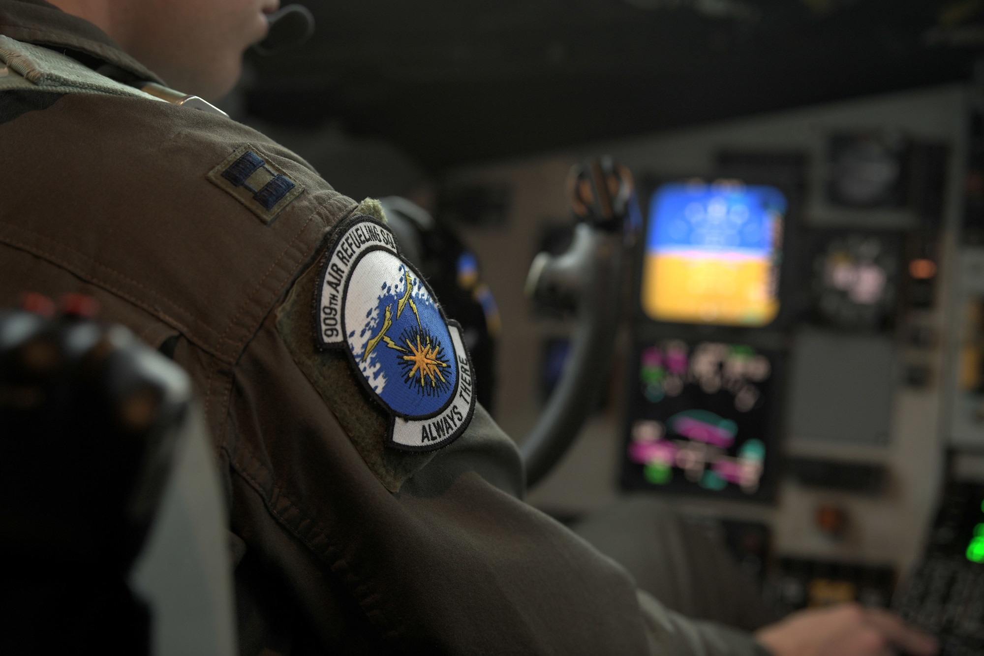 Capt. Eli Spring a KC-135 Stratotanker pilot from the 909th Air Refueling Squadron, goes through a pre-flight check list in preparation for a refueling mission during Exercise WestPac Rumrunner, Oct. 16, 2020, at Kadena Air Base, Japan. PACAF is validating new ways to deploy and maneuver assets in order to operate in contested environments through exercises, engagements and operations like WestPac Rumrunner. The 18th Wing-led exercise represents an evolution in the capabilities of 18th Wing assets to work with joint partners to defend American allies and ensure a free and open Indo-Pacific. (U.S. Air Force photo by Airman 1st Class Rebeckah Medeiros)