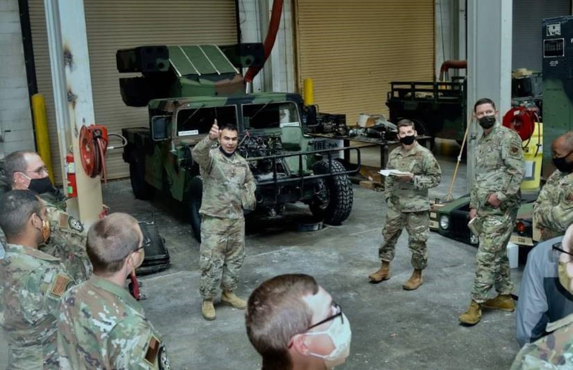 Airmen from 552 and 752 OSS receive equipment orientation.