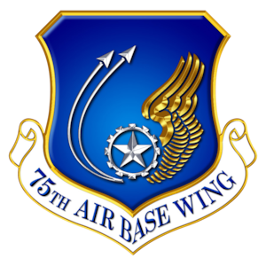 Image of the 75th Air Base Wing shield.