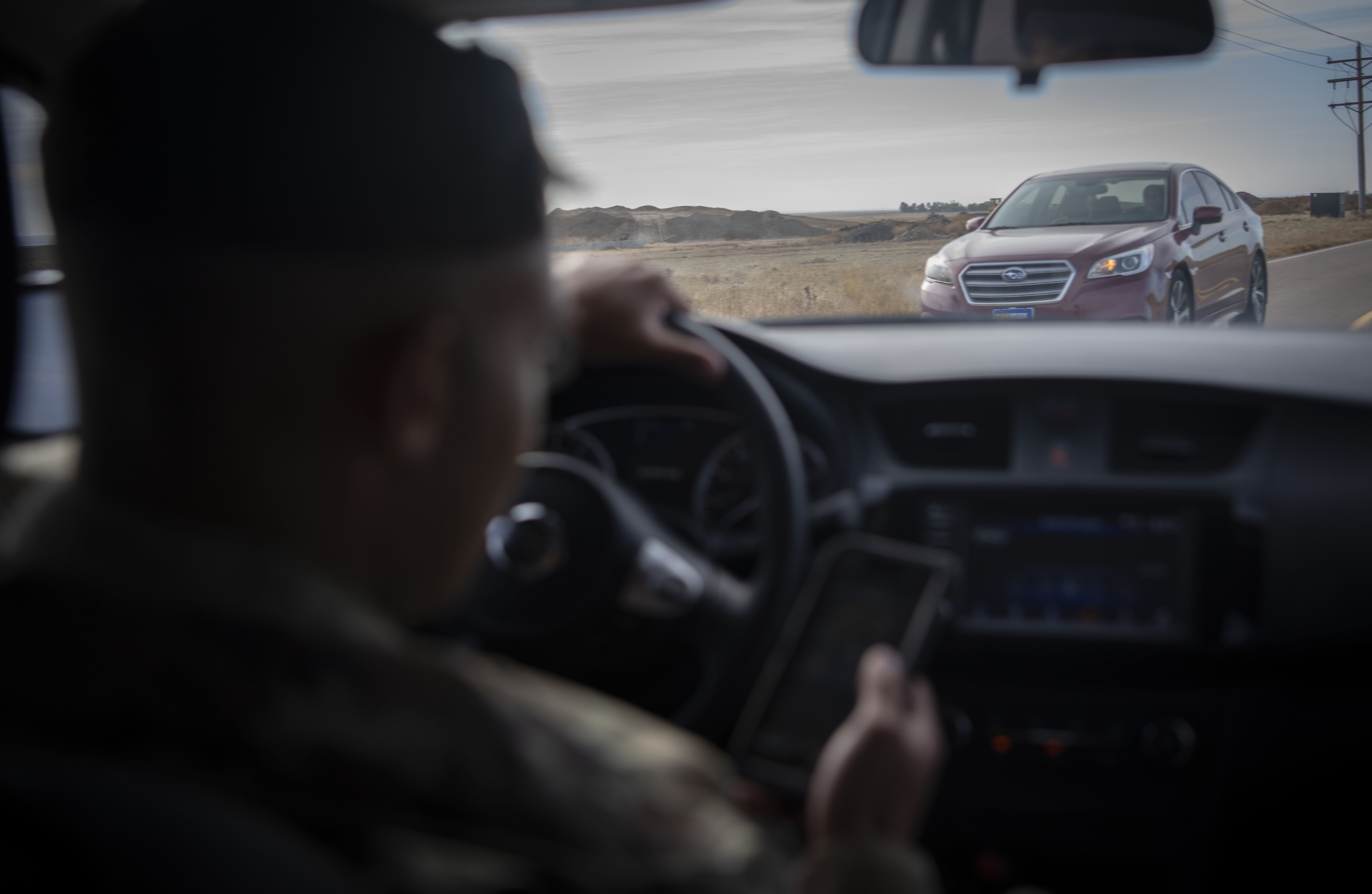 October is Distracted Driving Awareness Month and it’s important Airmen focus on the road and not their phone. There were over 15,000 accidents caused by distracted driving in 2019 according to the Colorado Department of Transportation. (U.S. Space Force photo by Airman 1st Class Jonathan Whitely)