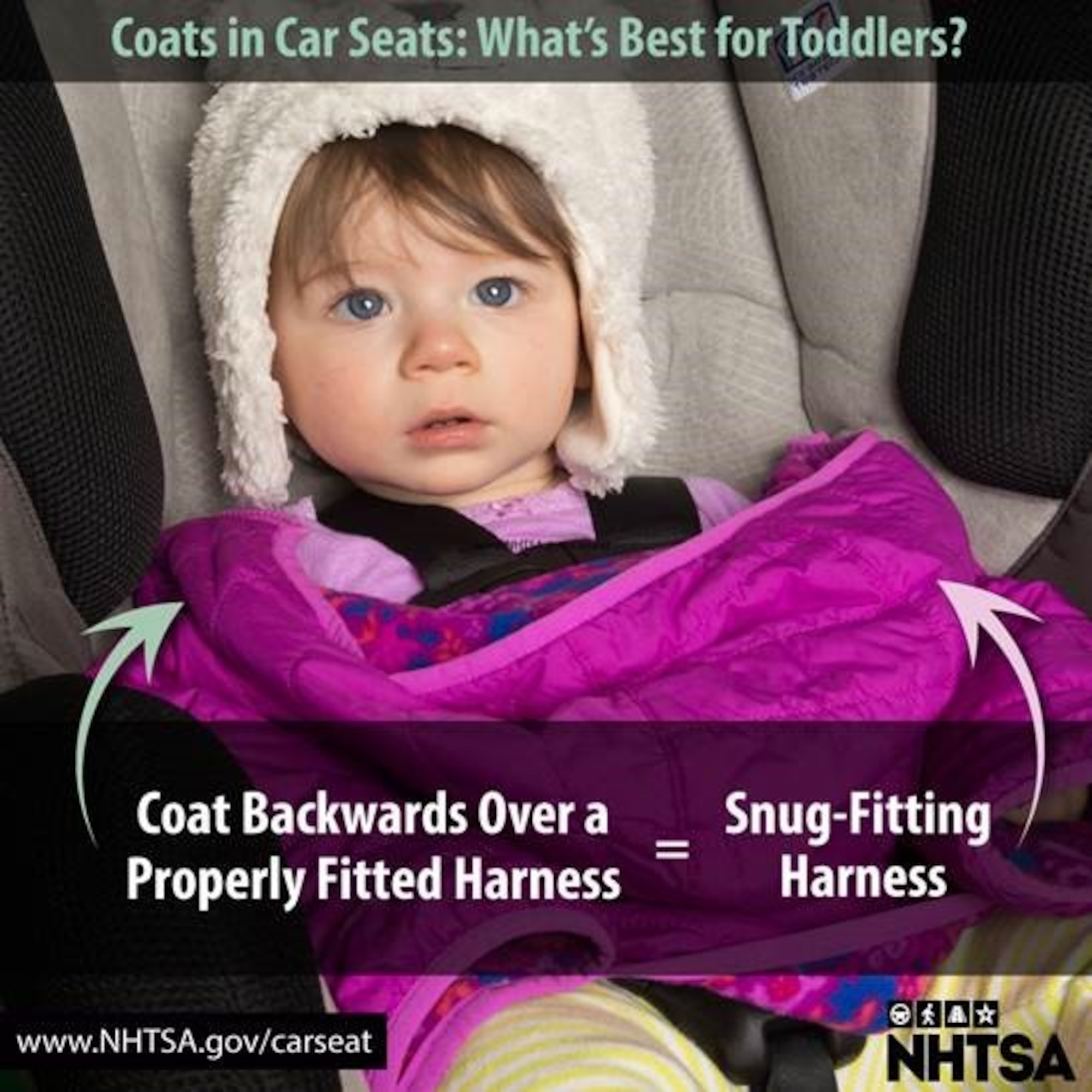 Coats in car seats: What's best for toddlers info-graphic.