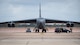 A 2nd Bomb Wing aircrew runs to a B-52H Stratofortress before take off during Global Thunder 21 at Barksdale Air Force Base, La., Oct. 23, 2020. Testing our readiness to confront uncertainty ensures we maintain a safe, secure, effective and ready strategic deterrent force. (U.S. Air Force photo by Senior Airman Lillian Miller)