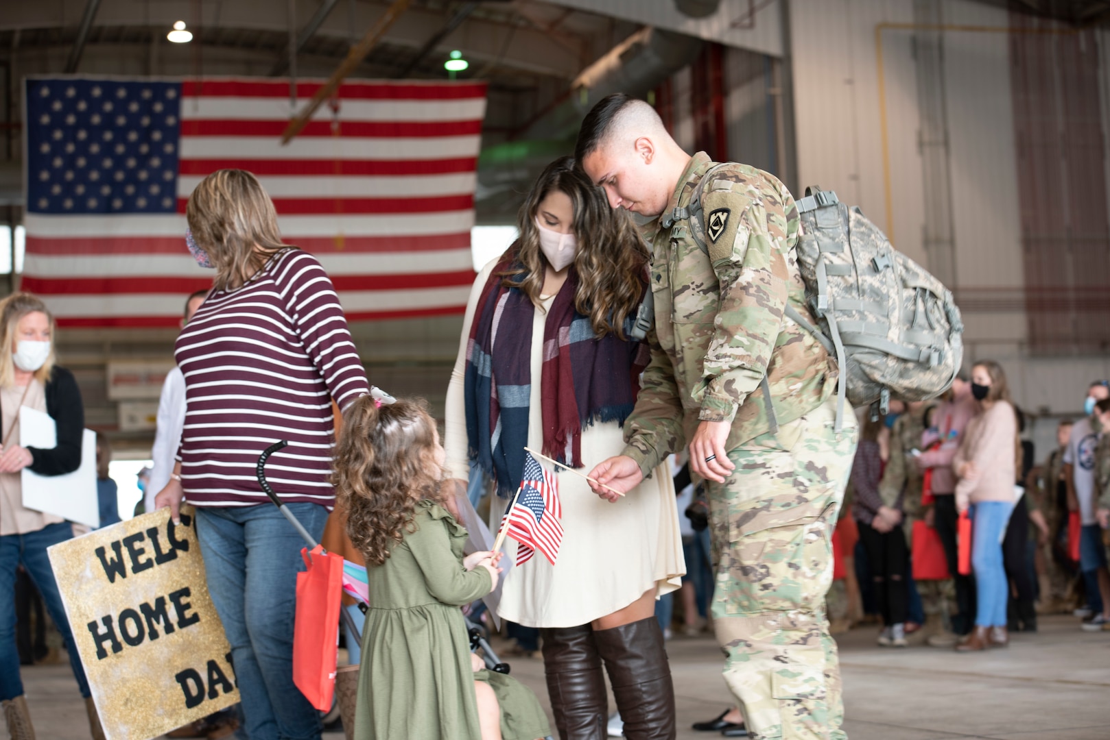 More than 160 members of the 157th Military Police Company, 771st Troop Command Battalion, returned to Martinsburg, West Virginia, Oct. 24, 2020, from a nine-month deployment to Guantanamo Bay, Cuba. While deployed, they provided support for Joint Task Force – Guantanamo in its safe, legal and humane detention mission. (U.S. Air National Guard photo by Staff Sgt. Timothy Sencindiver)