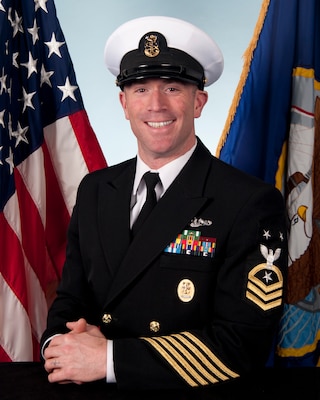 Official biography photo of Command Master Chief Jesse Cook, Command Master Chief, VFA-97.