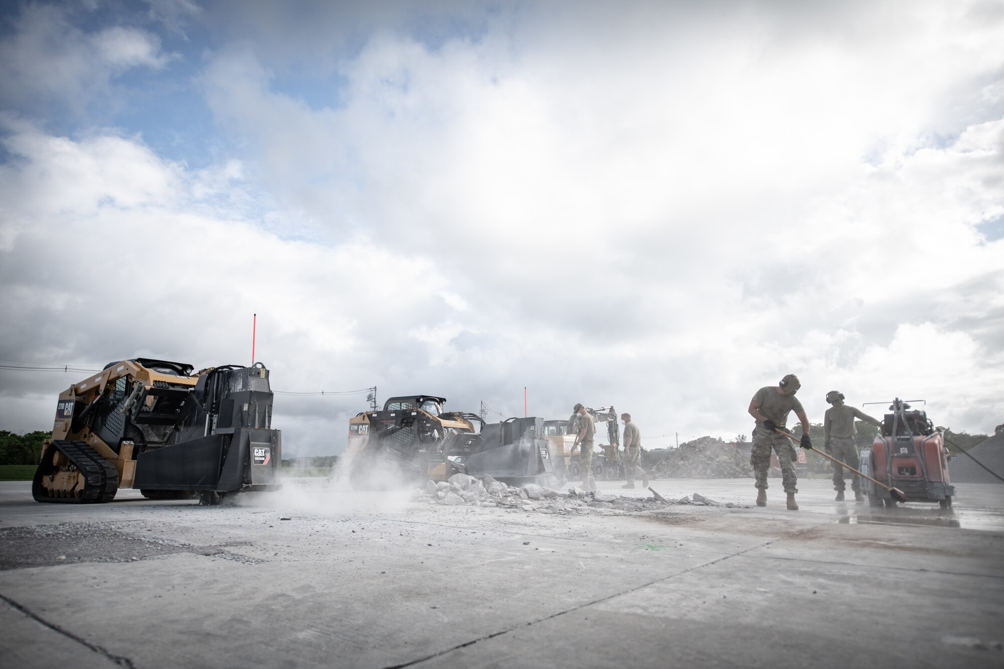 The 18th CEG’s role in VS20 was to test a modified fiber reinforced polymer matting  and validate proof of concept as an airfield damage repair solution compatible with agile combat employment operations.