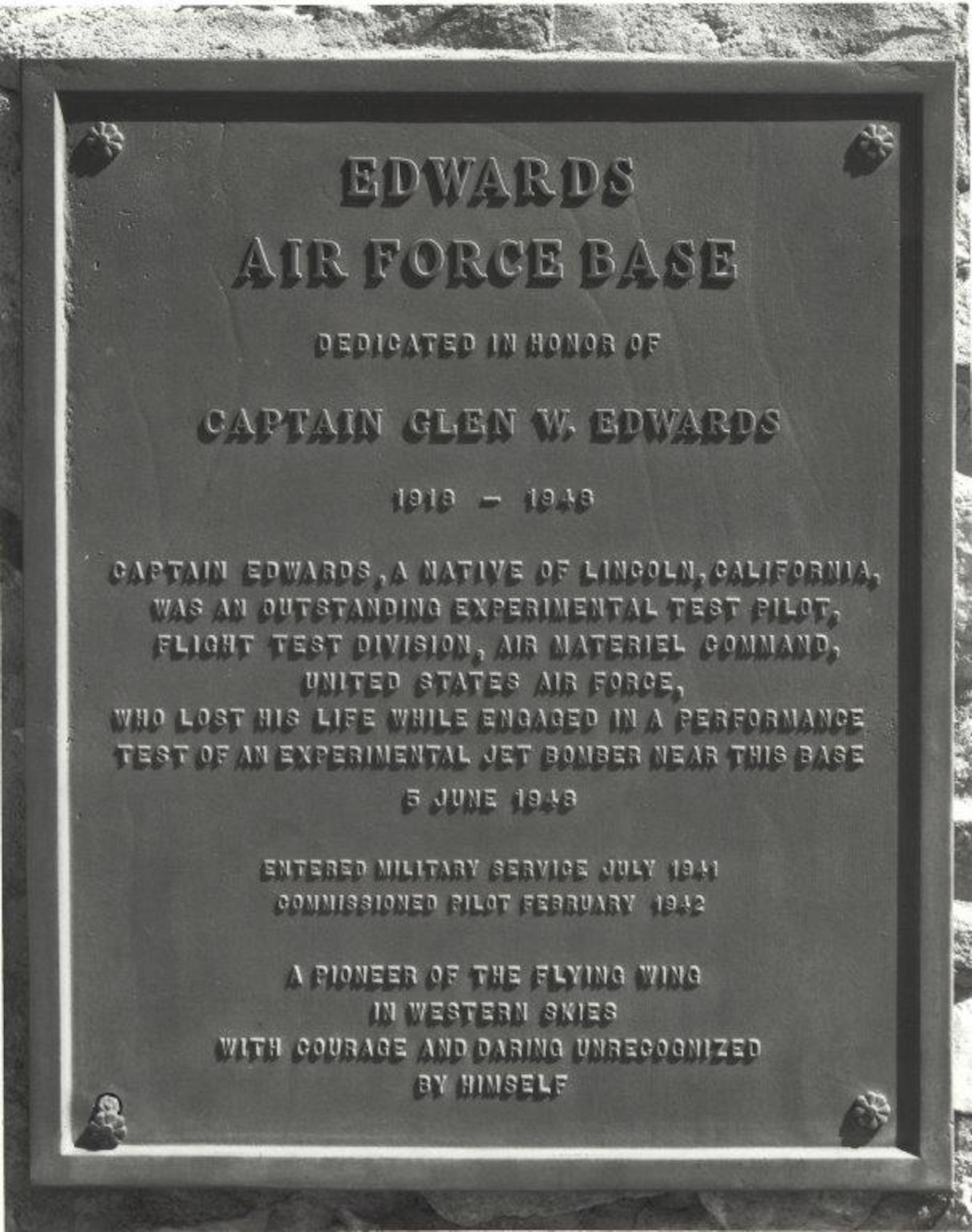 Rededication plaque