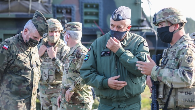 Service members from the 10th Army Air and Missile Defense Command, U.S. Air Forces in Europe and U.S Air Forces Africa, along with five other NATO countries conducted Astral Knight 20, a joint multinational air defense exercise, on Sept. 12-25 near Szymany, Poland. Astral Knight 20 is designed to enhance interoperability among NATO allies and partners to increase readiness through the integration of land component air and missile defense capabilities.