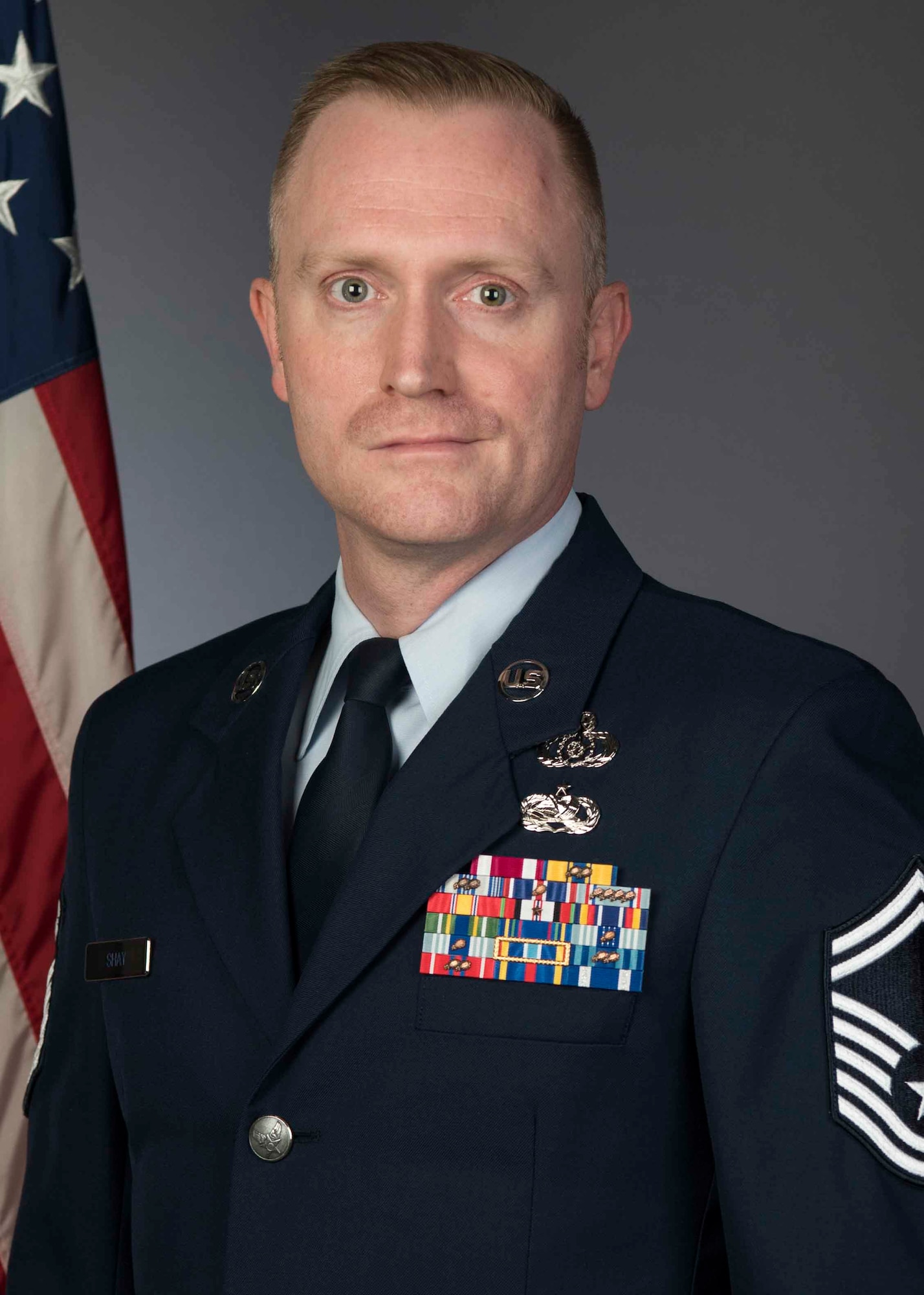 Official photo of Senior Master Sgt. Lucas Shay