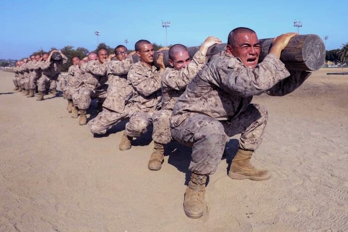 WEEKLY TOP SHOT! TOP SHOT WINNER! You voted and we listened, here is this week's winner!!

Recruits with Alpha Company, 1st Recruit Training Battalion, participate in log drills at Marine Corps Recruit Depot, San Diego, Oct. 19, 2020. Recruits had to pull their weight and work together in order to complete the drills. (U.S. Marine Corps photo by Cpl. Brooke C. Woods)