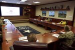 Lt. Gen. Laura J. Richardson, U.S. Army North (Fifth Army) commander and Joint Base San Antonio-Fort Sam Houston and JBSA-Camp Bullis senior commander, receives a “Your Voice Matters” listening tour in-brief from Army Staff personnel, at Joint Base San Antonio-Fort Sam Houston Oct. 21.