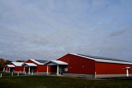 Photovoltaic panels are affixed to training facilities at the the New Hampshire National Guard Training Site in Center Strafford.