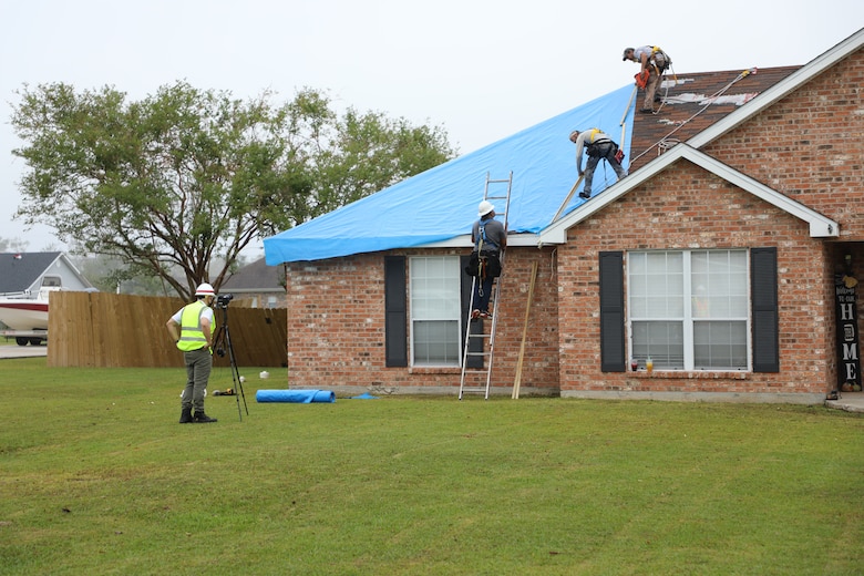 USACE Operation Blue Roof contractors install the 10,000th blue roof