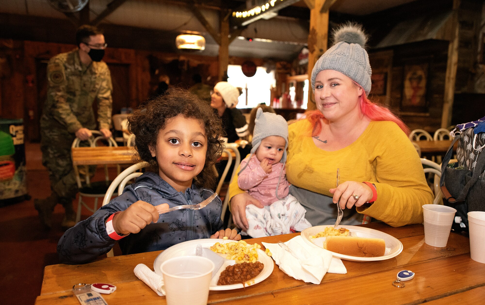 A photo from a quarterly "Families of the Deployed" event that goes with a story.