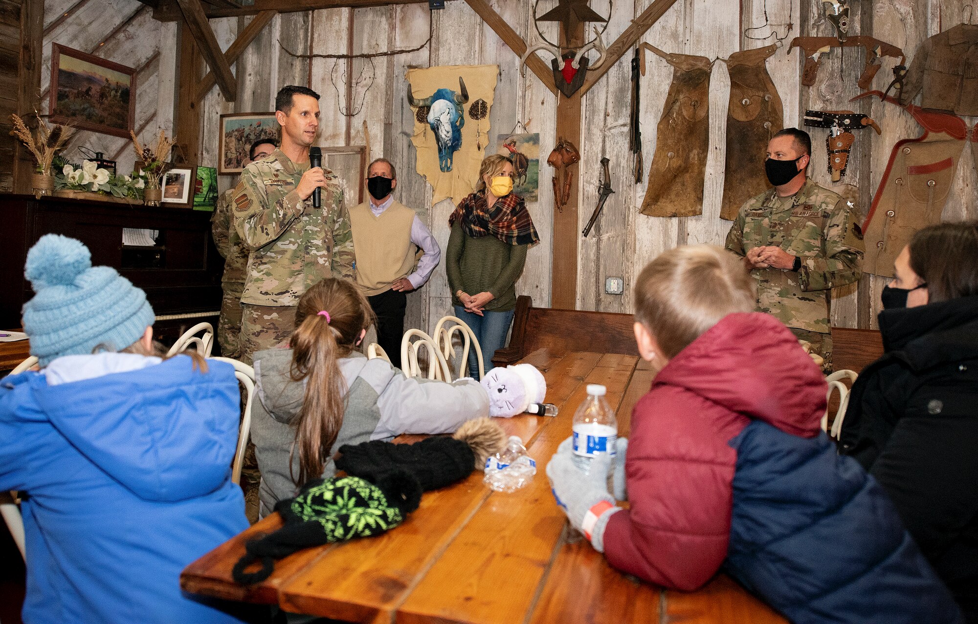 A photo from a quarterly "Families of the Deployed" event that goes with a story.