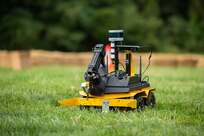 Team Goose Busters’ robot enters the obstacle course.