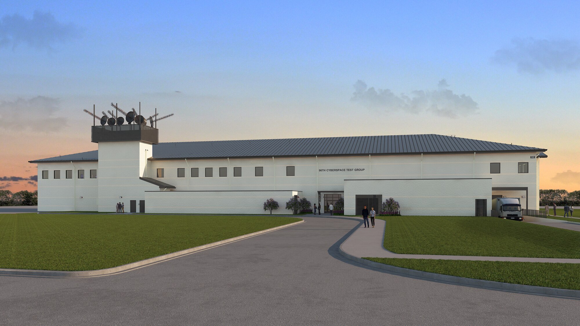 The Air Force Civil Engineer Center's Facility Engineering Directorate is leading the construction of the cyberspace test group facility at Eglin AFB, Florida.