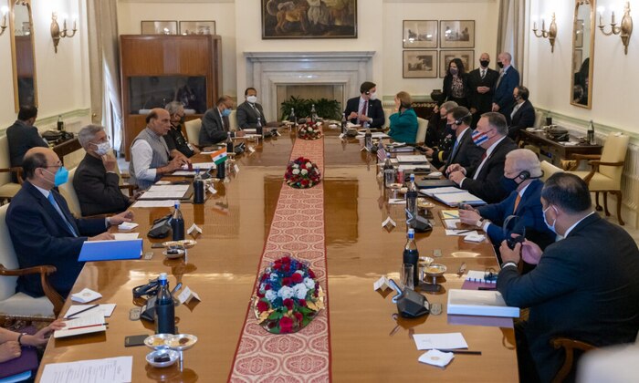 Sec Pompeo, Sec Esper, Min Singh, & Min Jaishankar Opening Statements at U.S.-India 2+2 Ministerial Dialogue