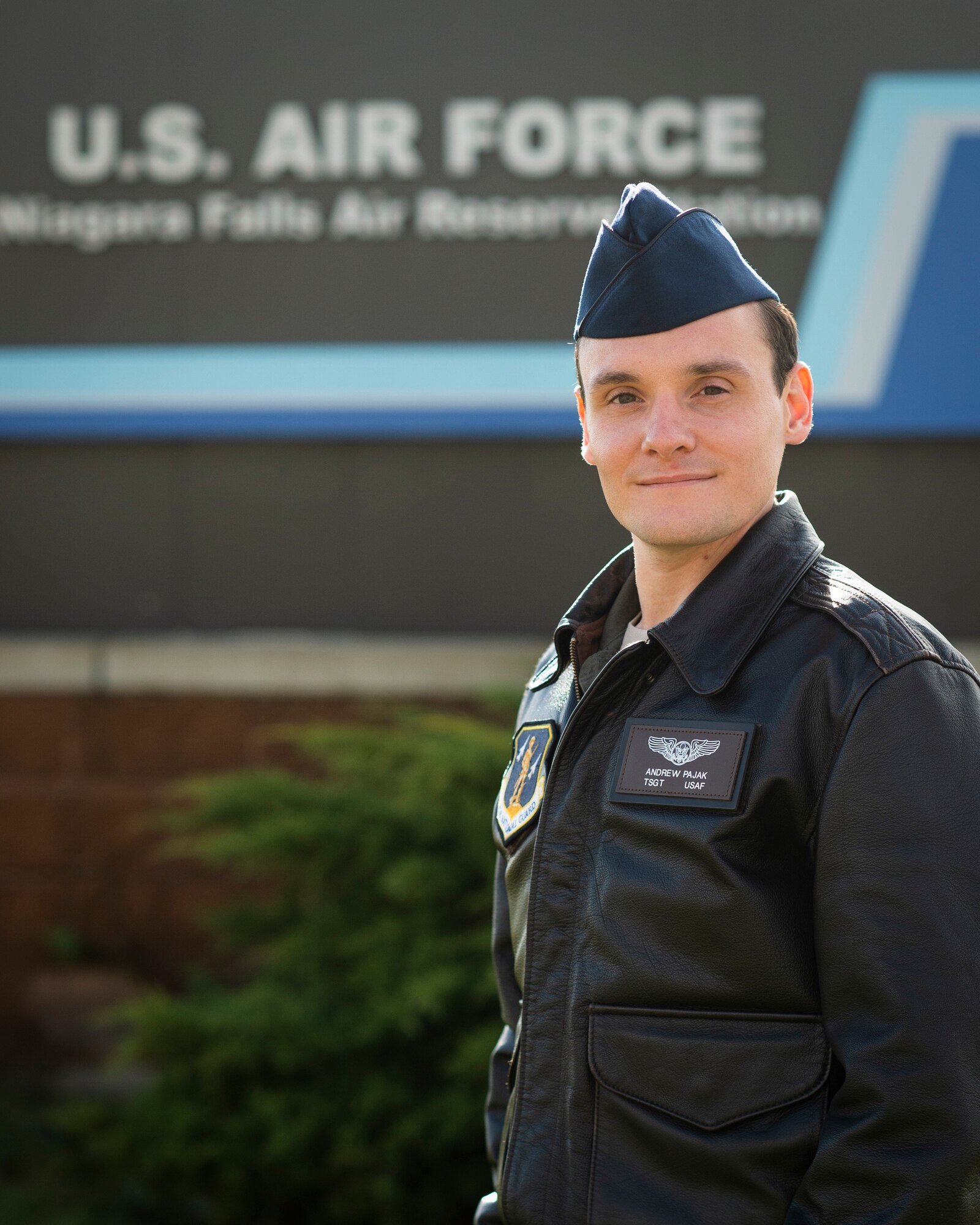 Tech. Sgt. Andrew Pajak, an MQ-9 sensor operator assigned to the 107th Operations Group, 107th Attack Wing, New York Air National Guard, Niagara Falls, N.Y., poses for a photo upon his return to home station. Pajak was joined by two other Airmen assigned to the 107th serving as guest help for the 163rd Attack Wing, California Air National Guard, March Air Force Base, Calif., in response to a state of emergency declared due to the wildfires. The team spent several months providing skills to protect lives and property and to preserve peace, order and public safety for the residents of the state of California. (U.S. Air National Guard photo by Master Sgt. Brandy Fowler)